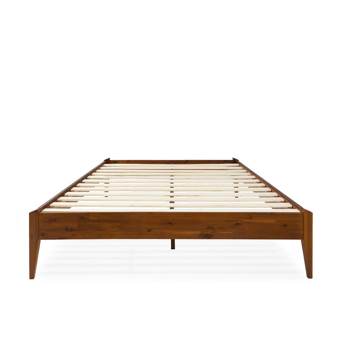 Ebern Designs Dinkee Solid Wood Platform Bed without Headboard, Mid